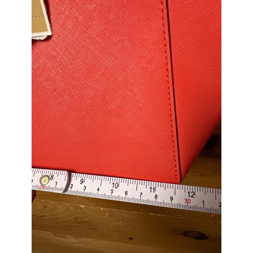 Michael Kors Marilyn Medium TZ MK Tote Spiced Coral Leather Handbag DESIGNER NWT